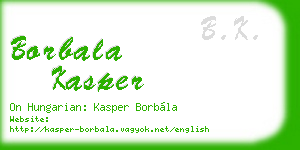 borbala kasper business card