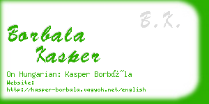 borbala kasper business card